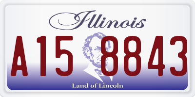 IL license plate A158843