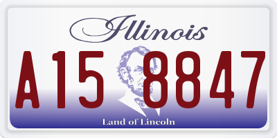 IL license plate A158847