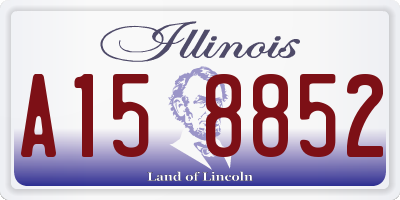 IL license plate A158852