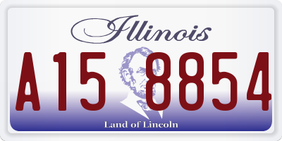 IL license plate A158854