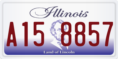 IL license plate A158857