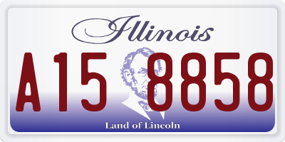 IL license plate A158858