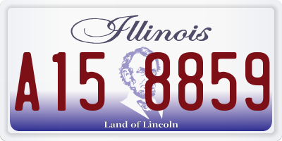 IL license plate A158859