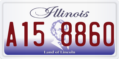 IL license plate A158860