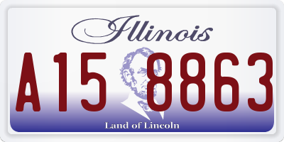 IL license plate A158863