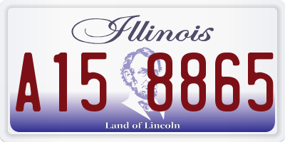 IL license plate A158865