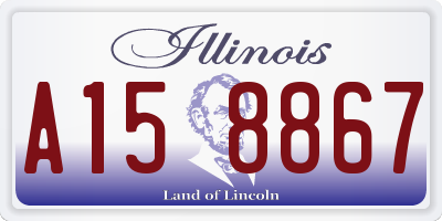 IL license plate A158867
