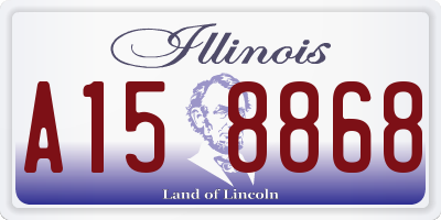 IL license plate A158868