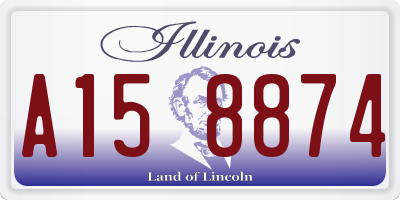 IL license plate A158874