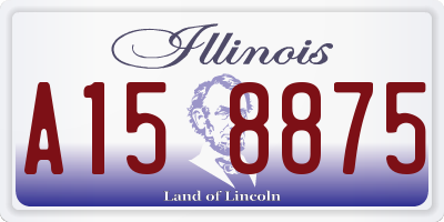 IL license plate A158875