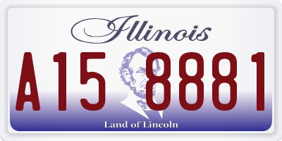 IL license plate A158881