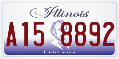 IL license plate A158892