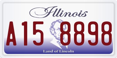 IL license plate A158898