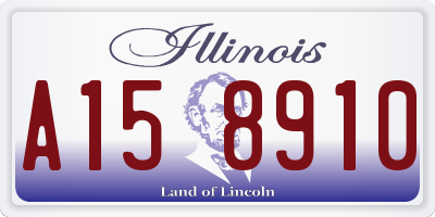 IL license plate A158910