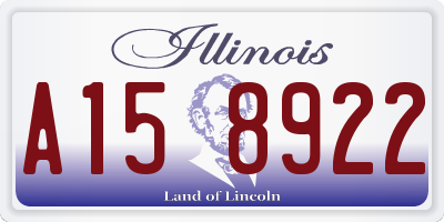 IL license plate A158922