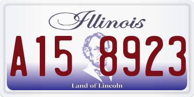 IL license plate A158923