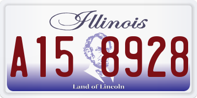 IL license plate A158928