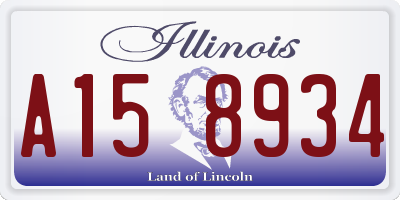 IL license plate A158934