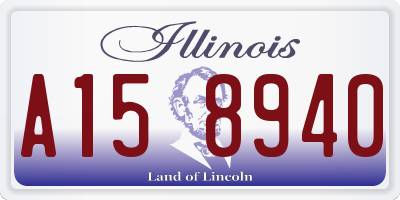 IL license plate A158940