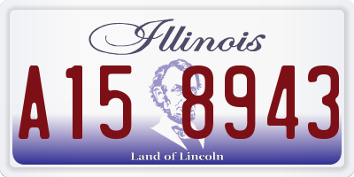 IL license plate A158943