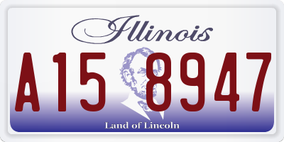 IL license plate A158947