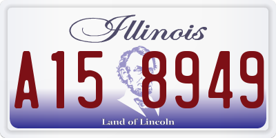 IL license plate A158949