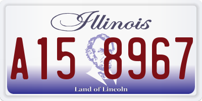 IL license plate A158967