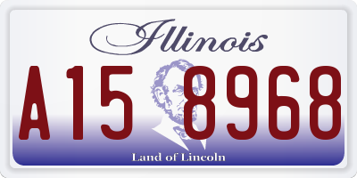 IL license plate A158968