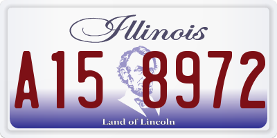 IL license plate A158972