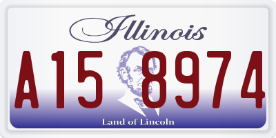 IL license plate A158974