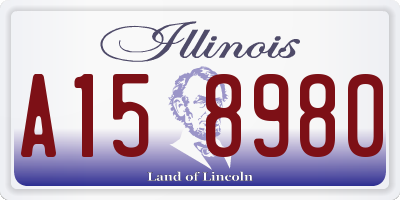 IL license plate A158980