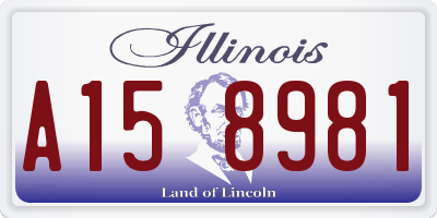 IL license plate A158981