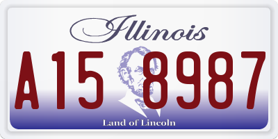 IL license plate A158987