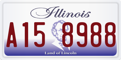 IL license plate A158988
