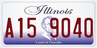 IL license plate A159040