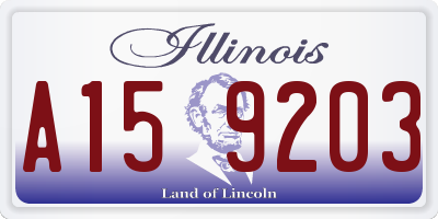 IL license plate A159203