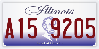 IL license plate A159205