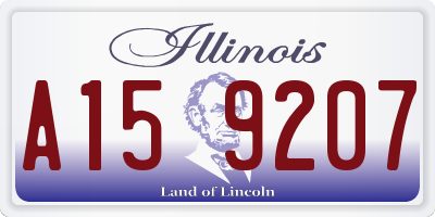 IL license plate A159207