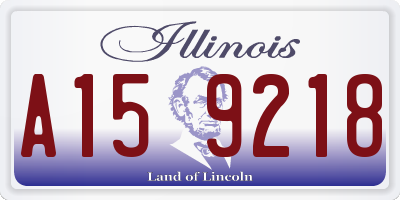 IL license plate A159218