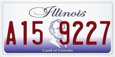 IL license plate A159227