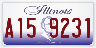 IL license plate A159231