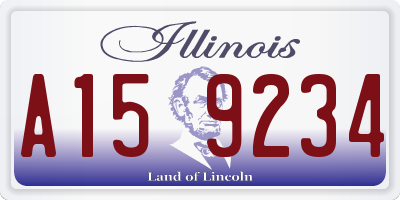 IL license plate A159234