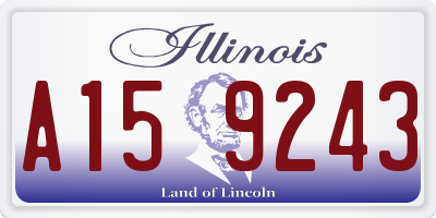 IL license plate A159243