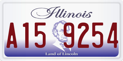 IL license plate A159254