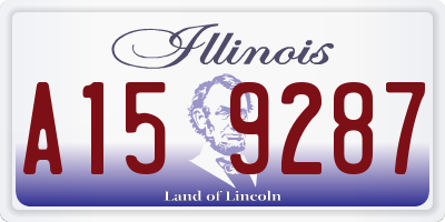 IL license plate A159287