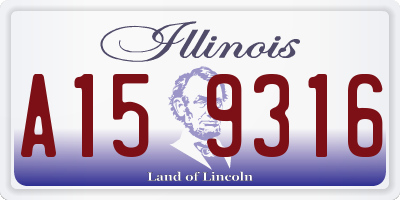 IL license plate A159316