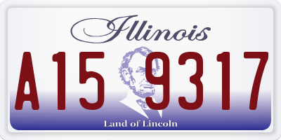 IL license plate A159317