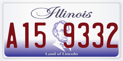 IL license plate A159332