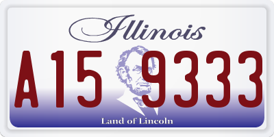 IL license plate A159333