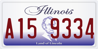 IL license plate A159334